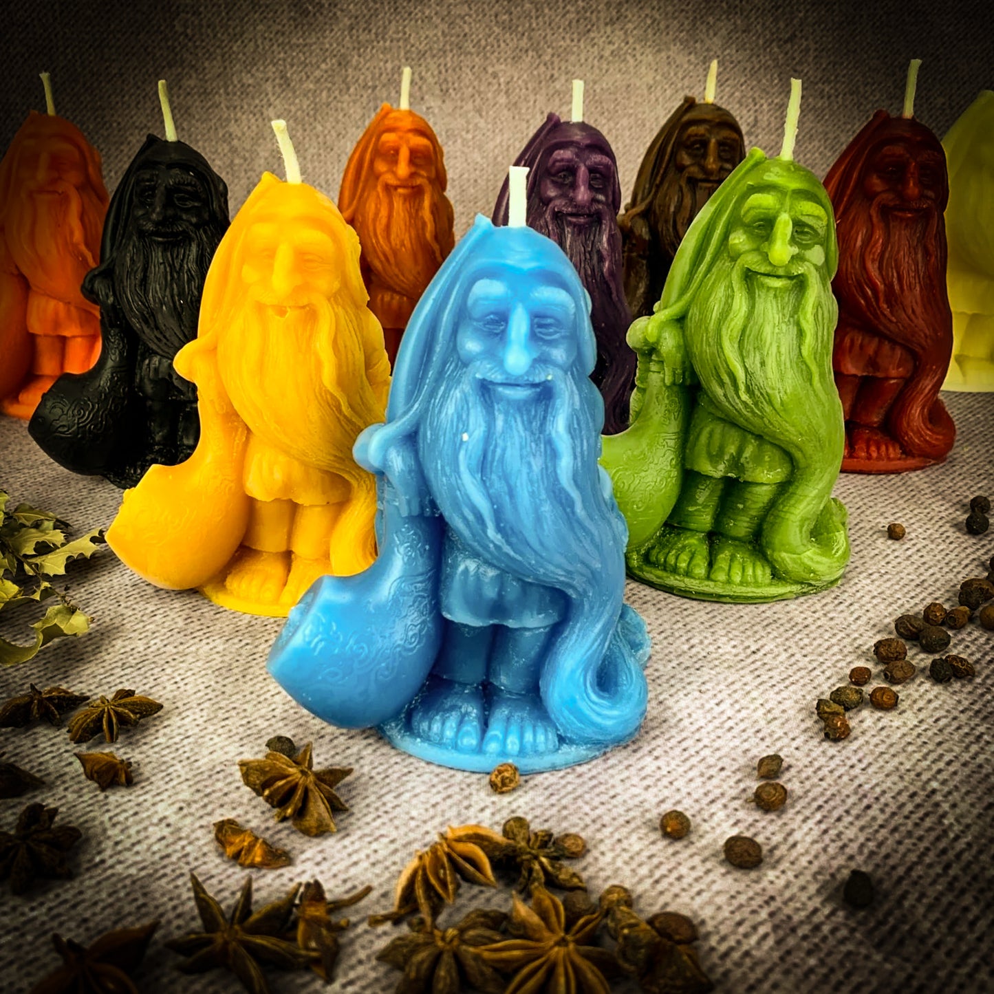 Beeswax Domovyk House Gnome Spell Candle