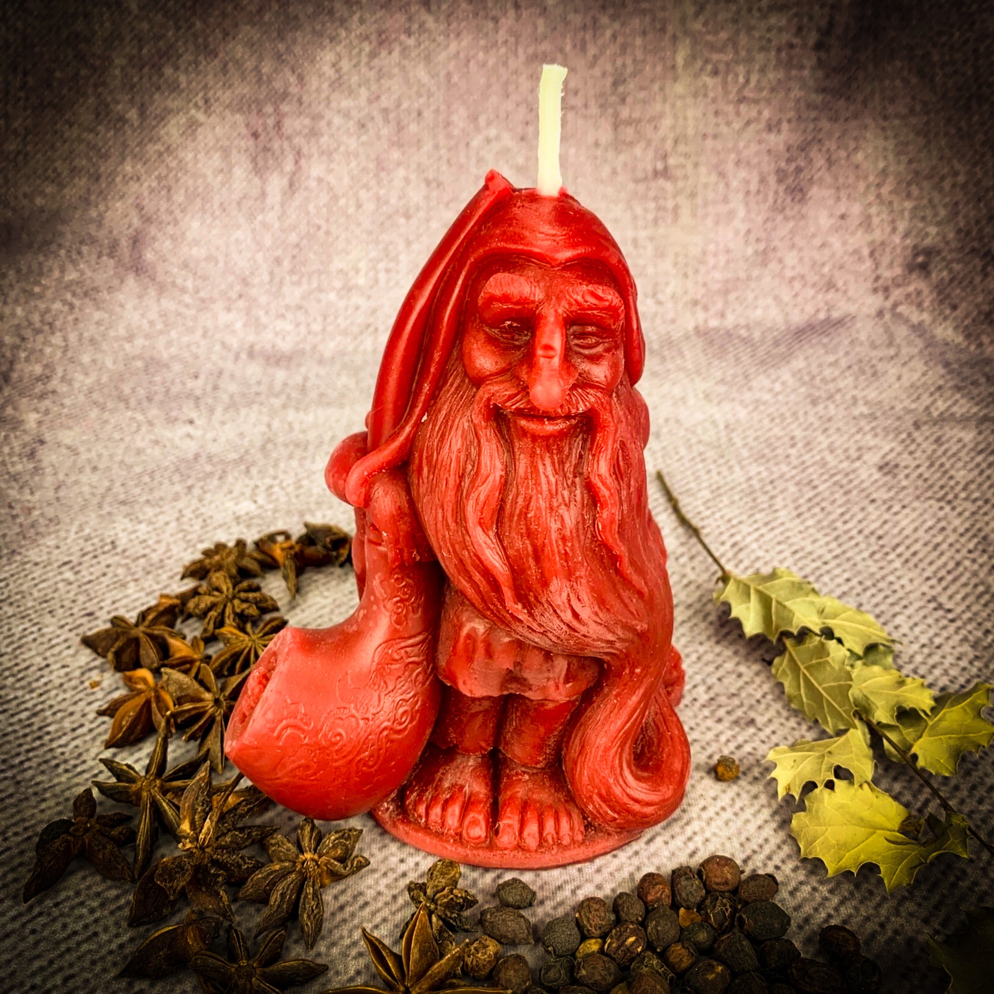 Red Domovyk House Blessing Candle 