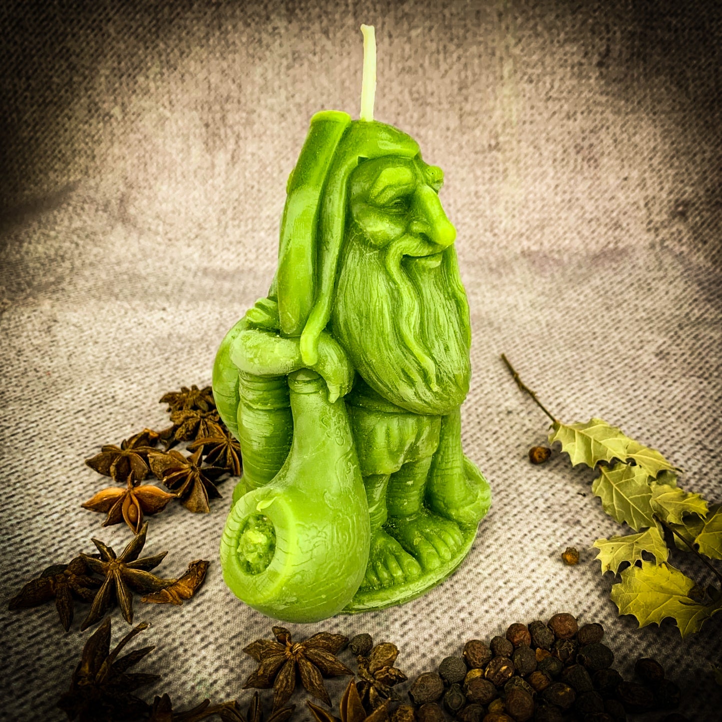 Green Domovyk Candle Spell 