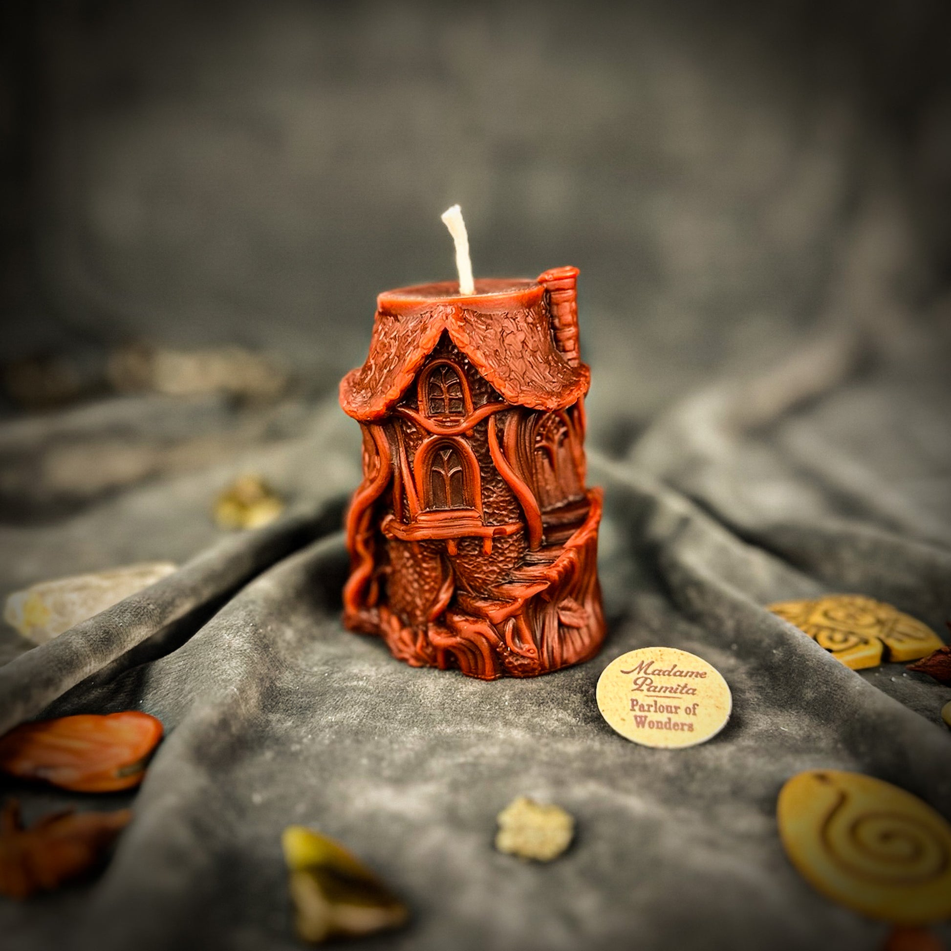 Brown Beeswax Fairy Apartment Spell Candle