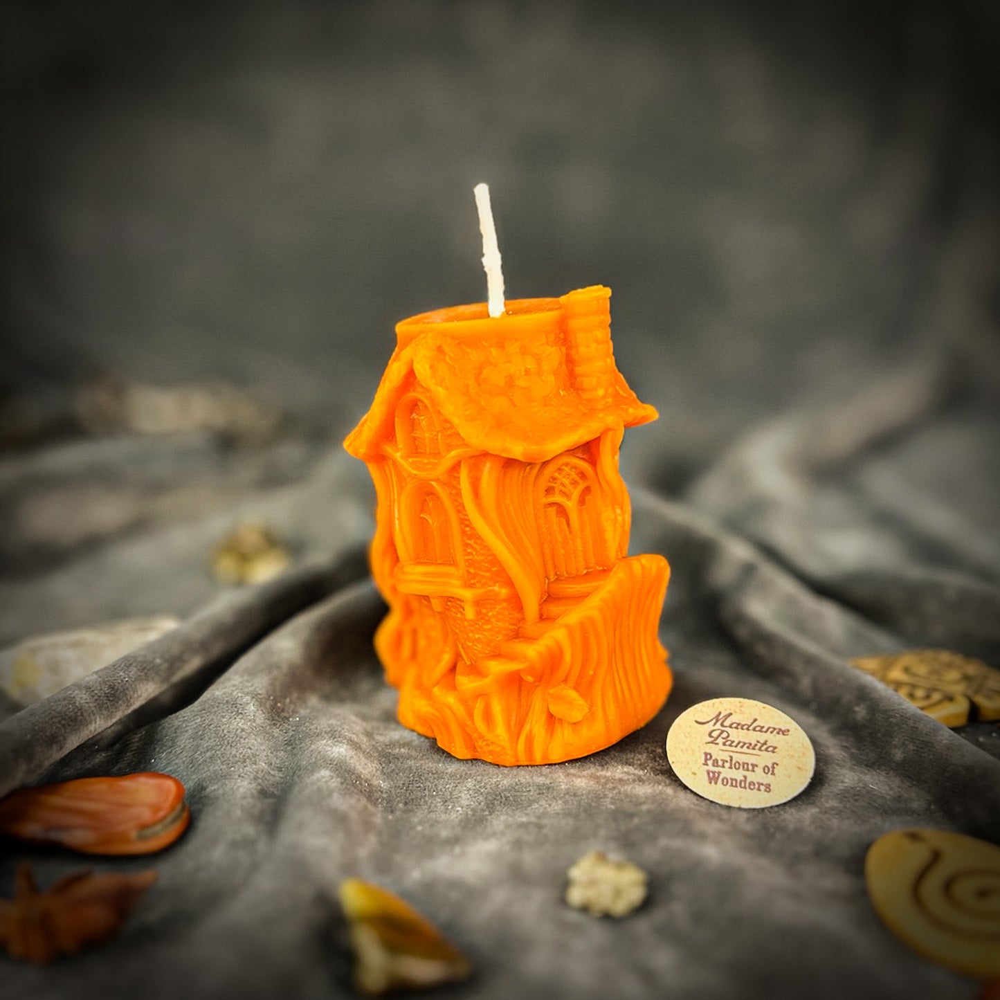 Beeswax Fairy Apartment Spell Candle Orange