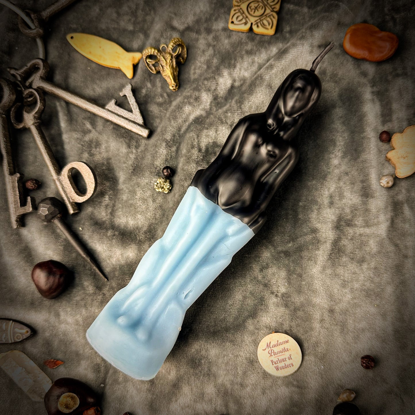 Blue Reversing Female Candle