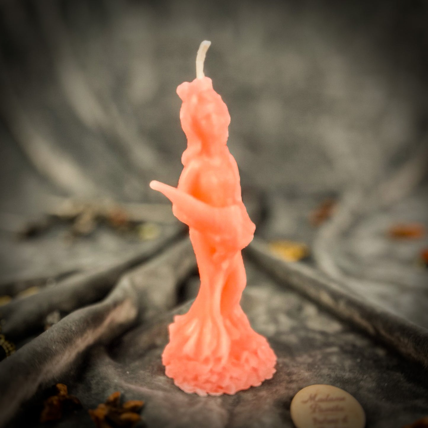 Pink Beeswax Fortuna Spell Candle
