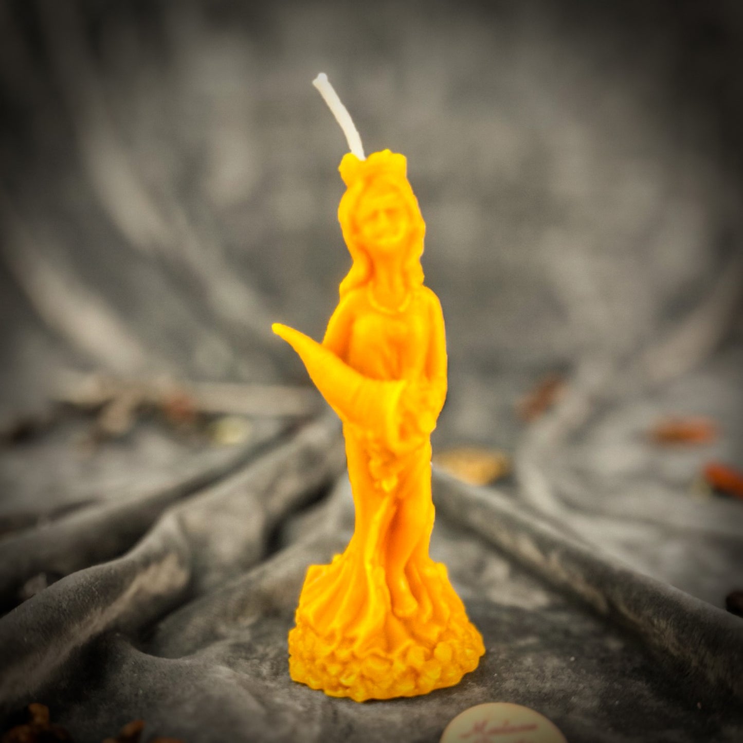 Yellow Beeswax Fortuna Spell Candle