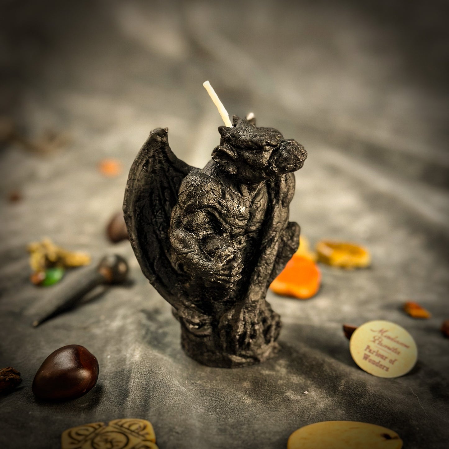 Black Gargoyle Guardian Candle