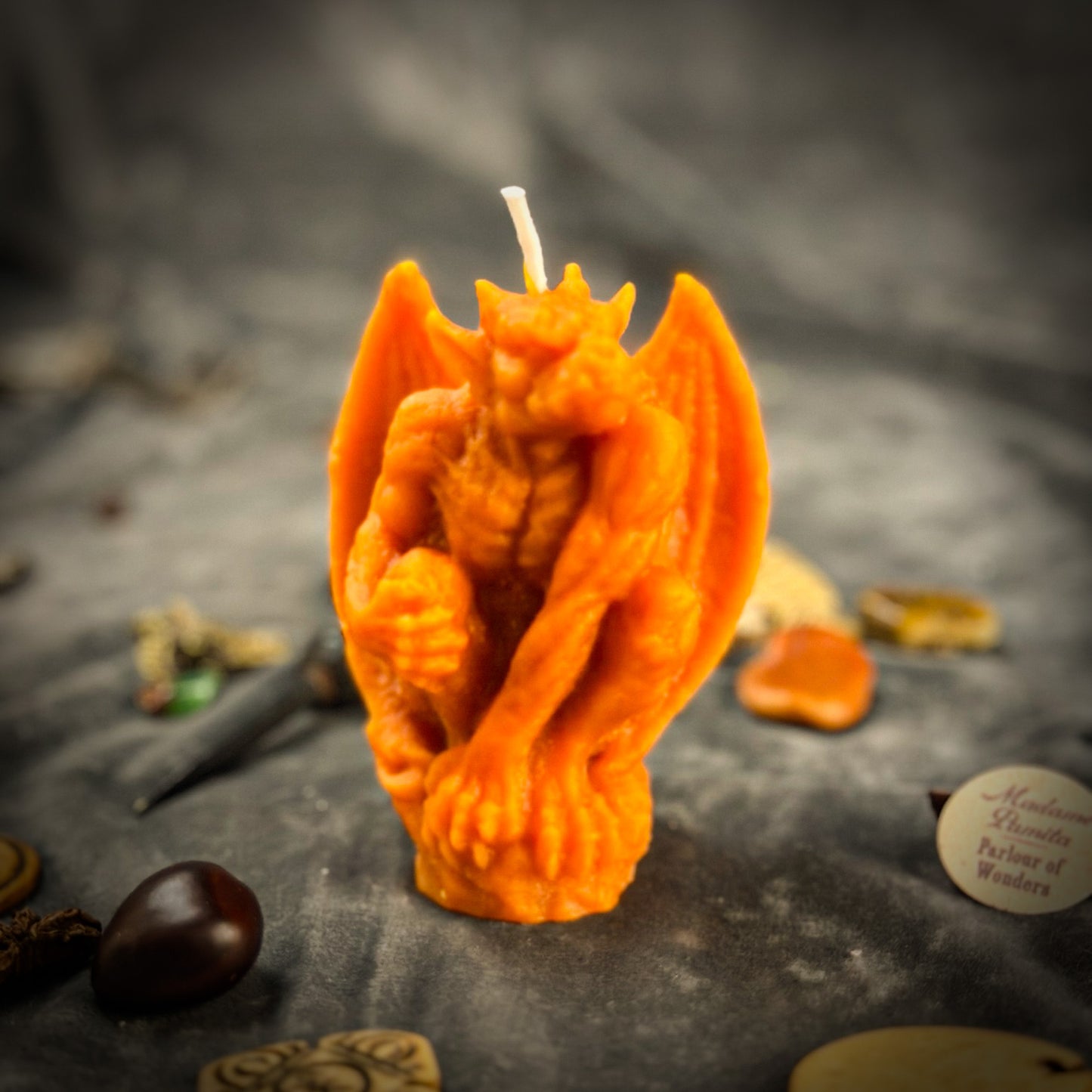 Orange Beeswax Gargoyle Guardian 