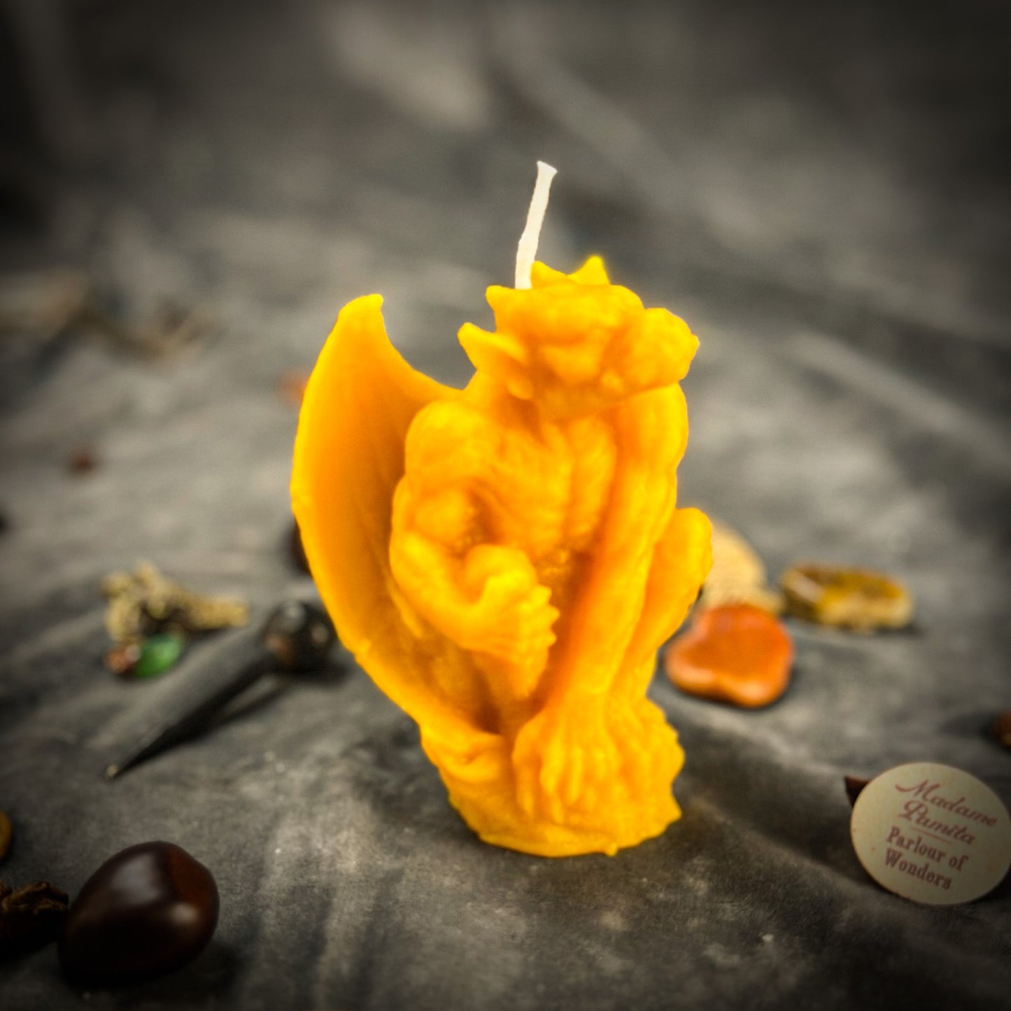 Gargoyle Guardian Spell Candle Yellow