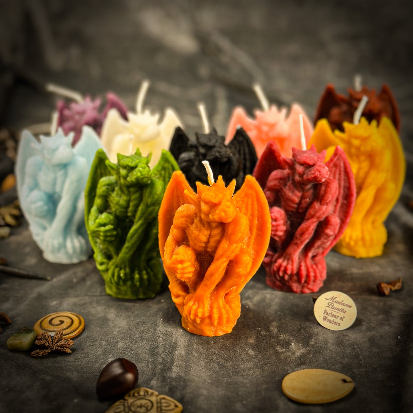 Beeswax Gargoyle Guardian Spell Candle
