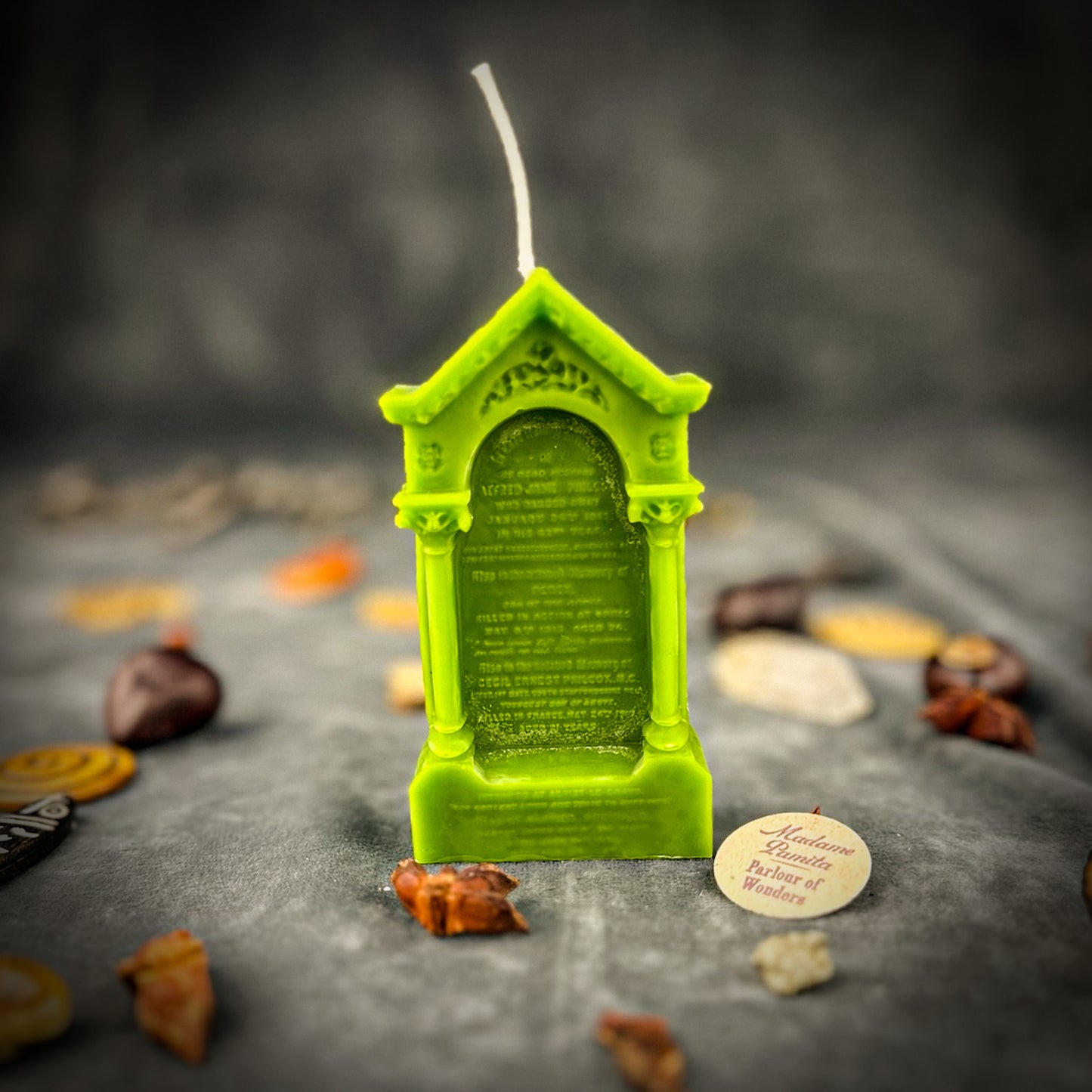 Green Beeswax Graveyard Candle 