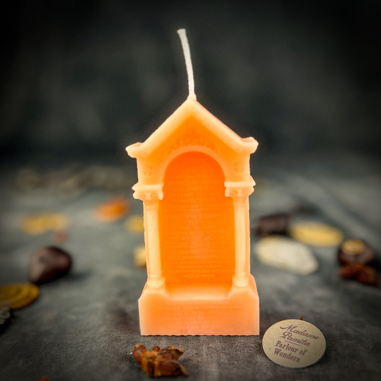 Pink Beeswax Graveyard Spell Candle