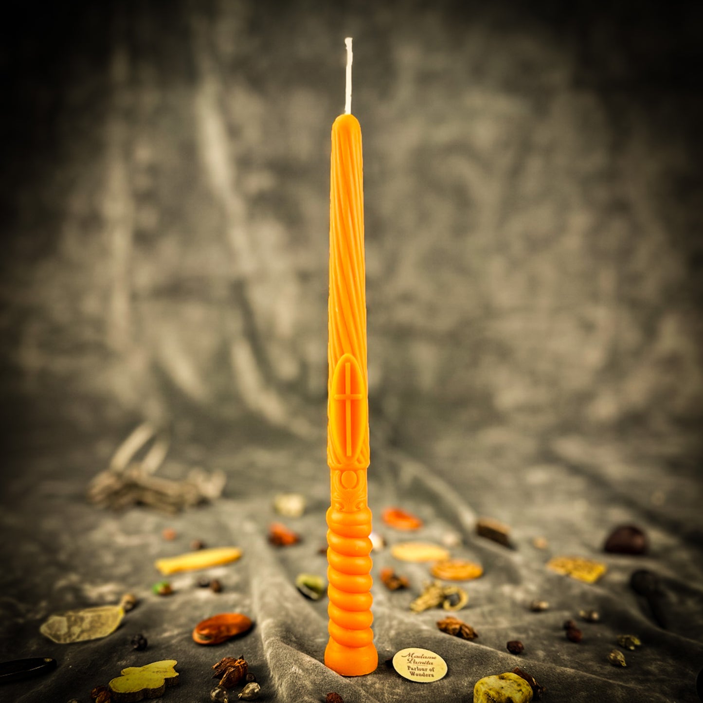 Yellow Gromnica Candlemas Protection Taper Candle