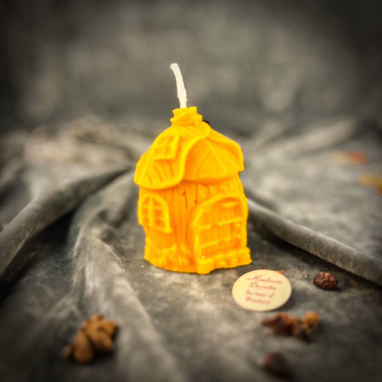 Yellow Beeswax Fairy Hut 