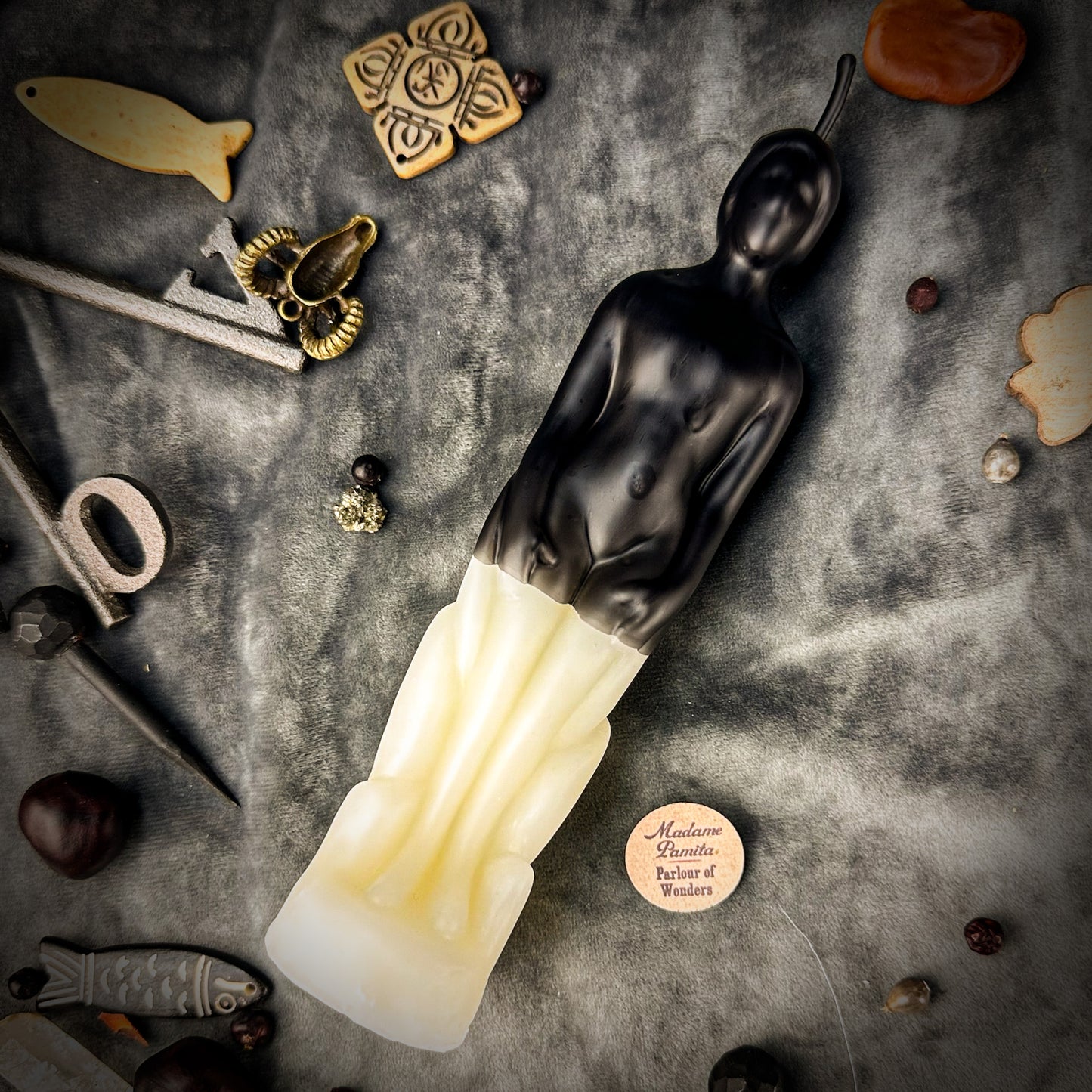 White Human Reversing Figural Candle