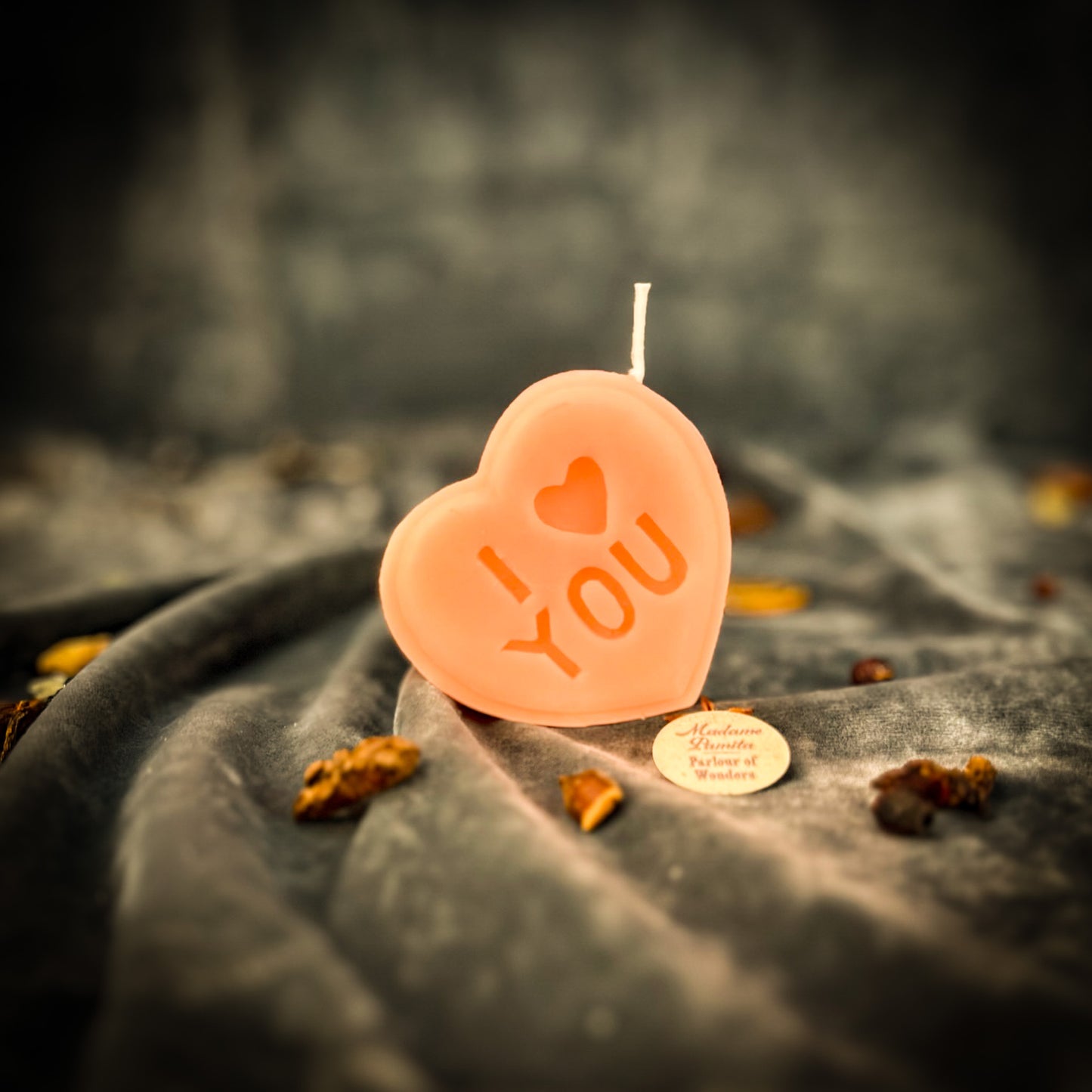 Pink I Love You Candle