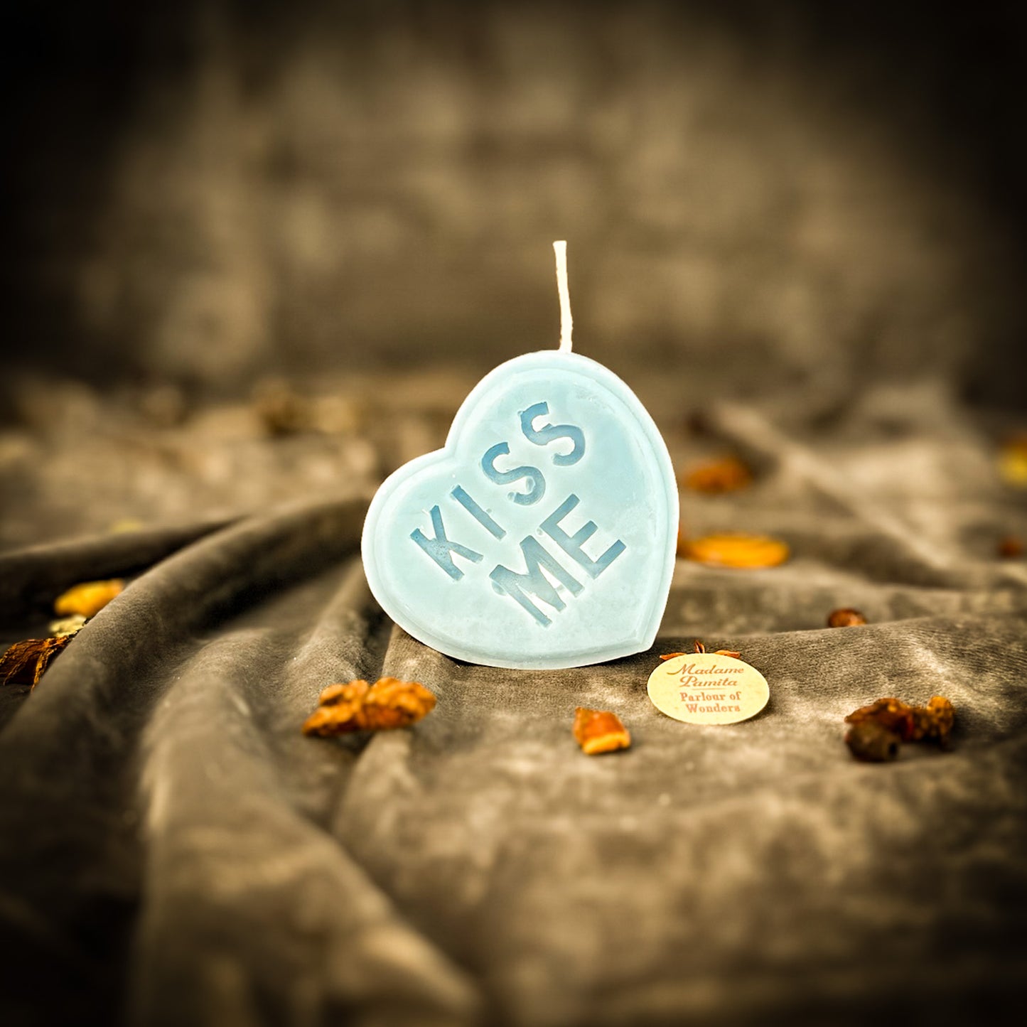 Blue Kiss Me Spell Candle - Passion & Attraction Magic