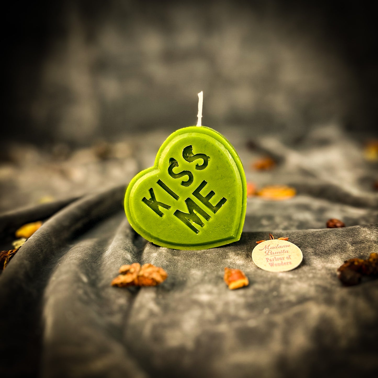 Green Kiss Me Spell Candle