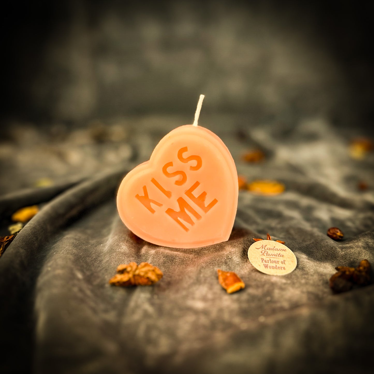 Pink Beeswax Kiss Me Spell Candle - Passion & Attraction Magic