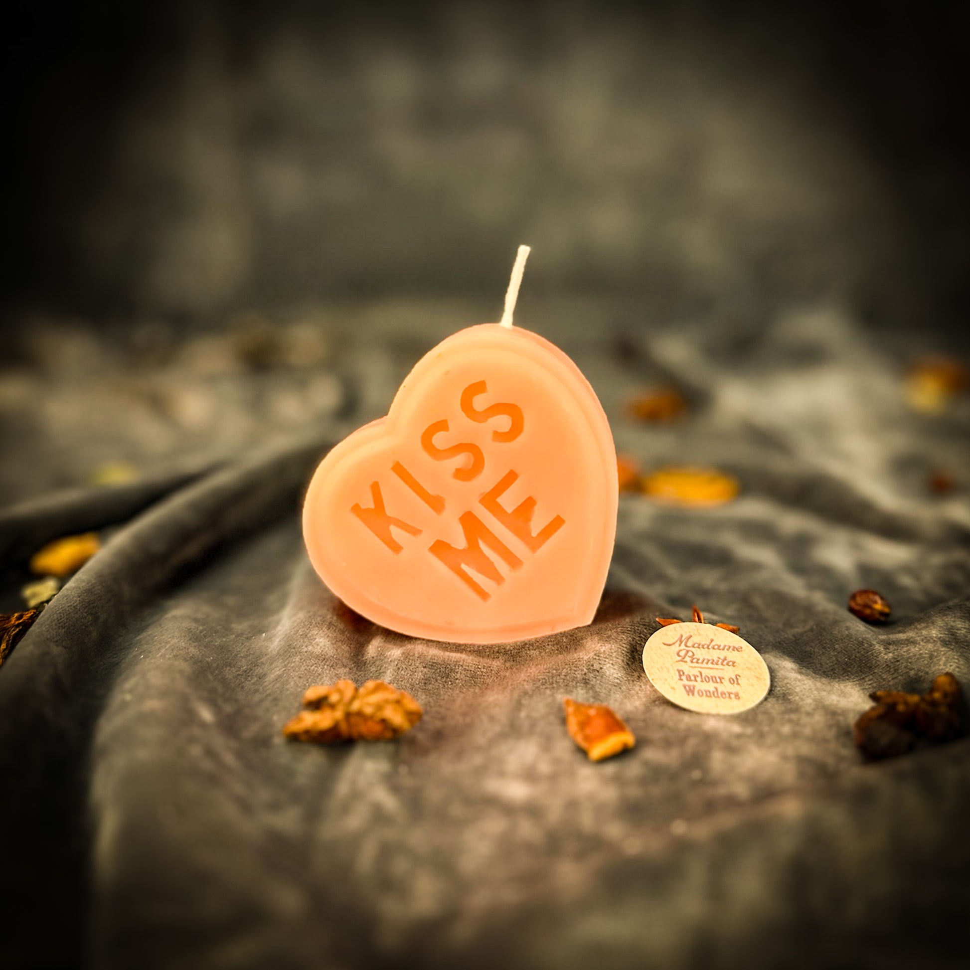 Pink Beeswax Kiss Me Spell Candle - Passion & Attraction Magic