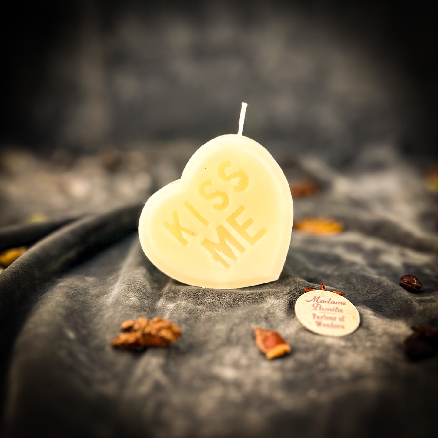 White Kiss Me Spell Candle - Passion & Attraction Magic