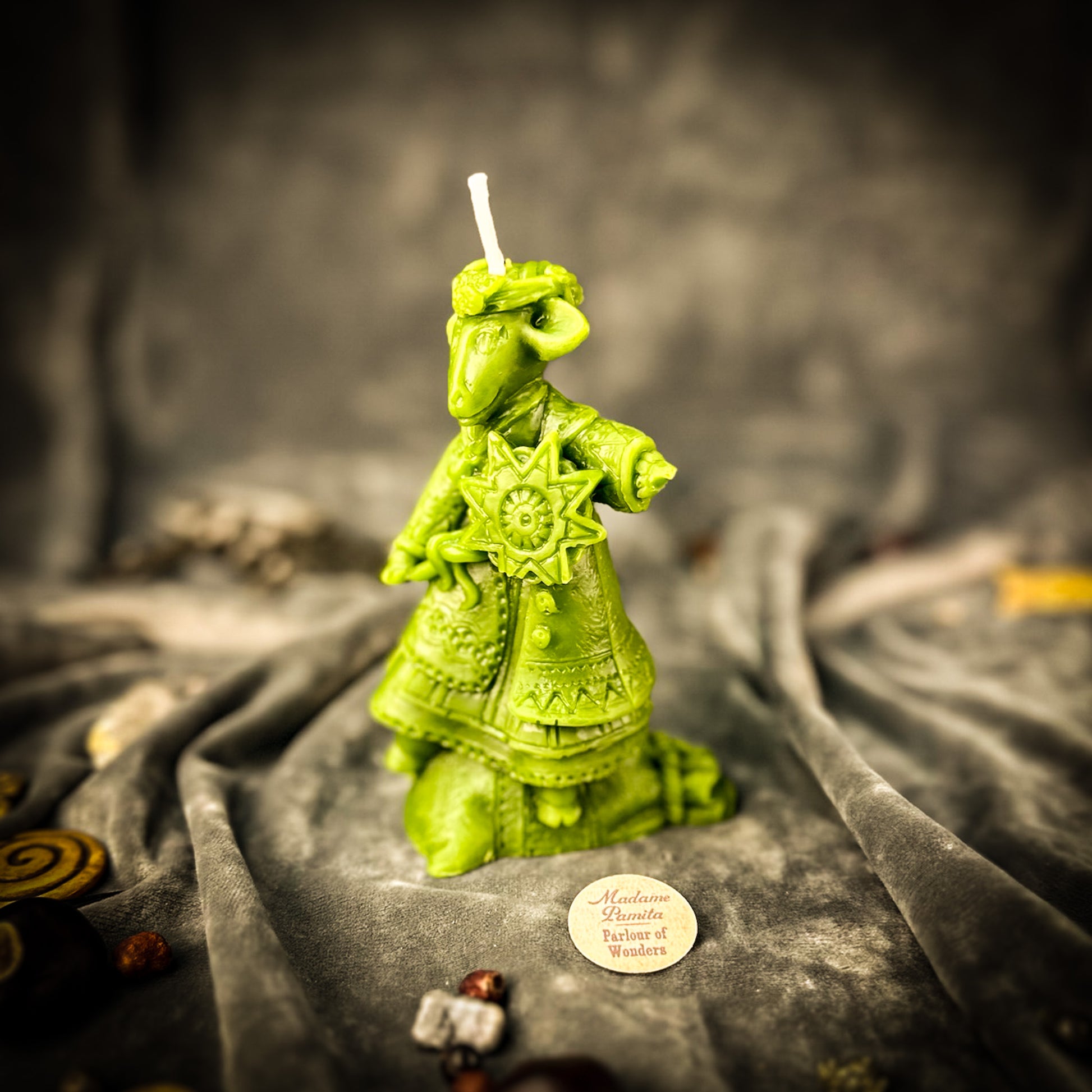 Koza Winter Goat of Abundance Spell Candle Green