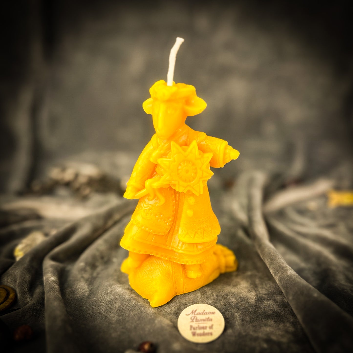 Koza Winter Goat of Abundance Spell Candle Yellow