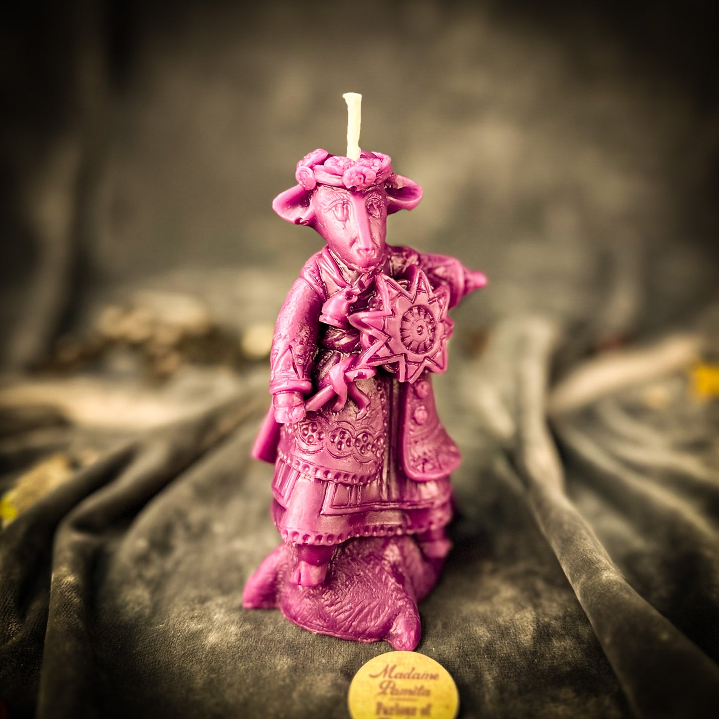 Koza Winter Goat of Abundance Spell Candle Purple 