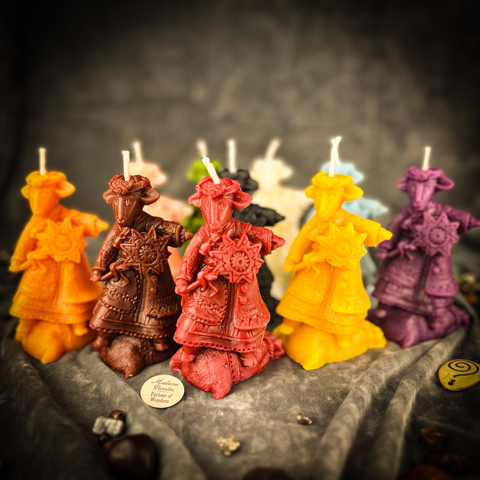 Beeswax Koza Winter Goat of Abundance Spell Candle