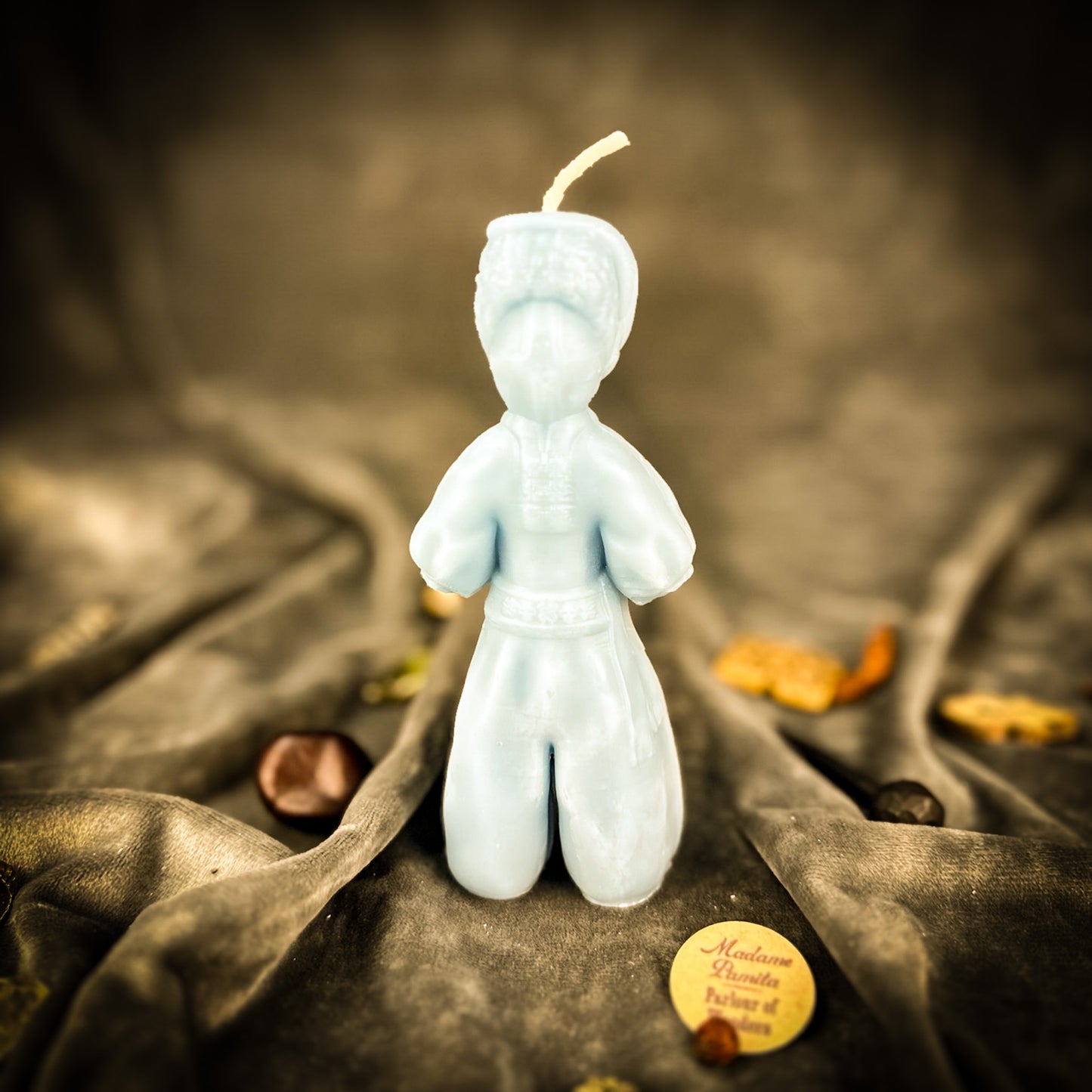 Blue Kozak of Courage Spell Candle