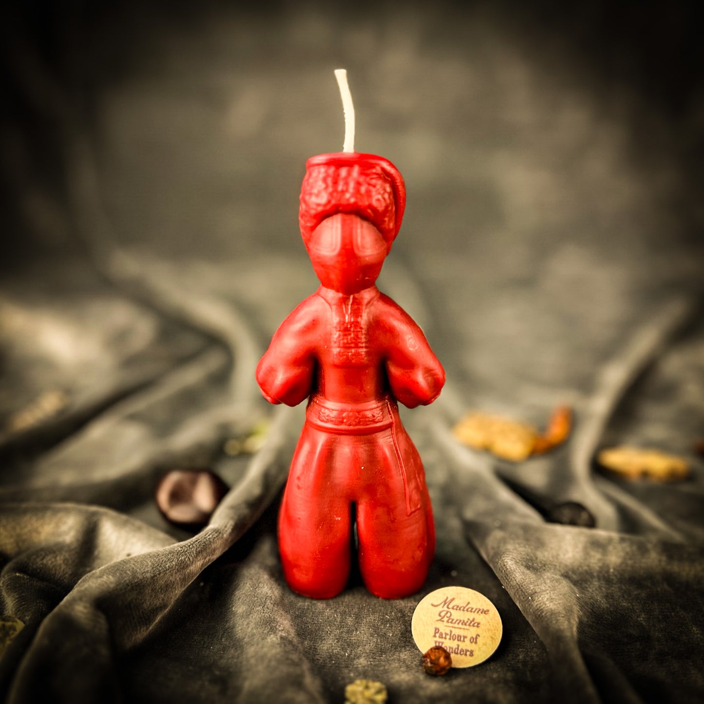 Beeswax Kozak of Courage Spell Candle Red