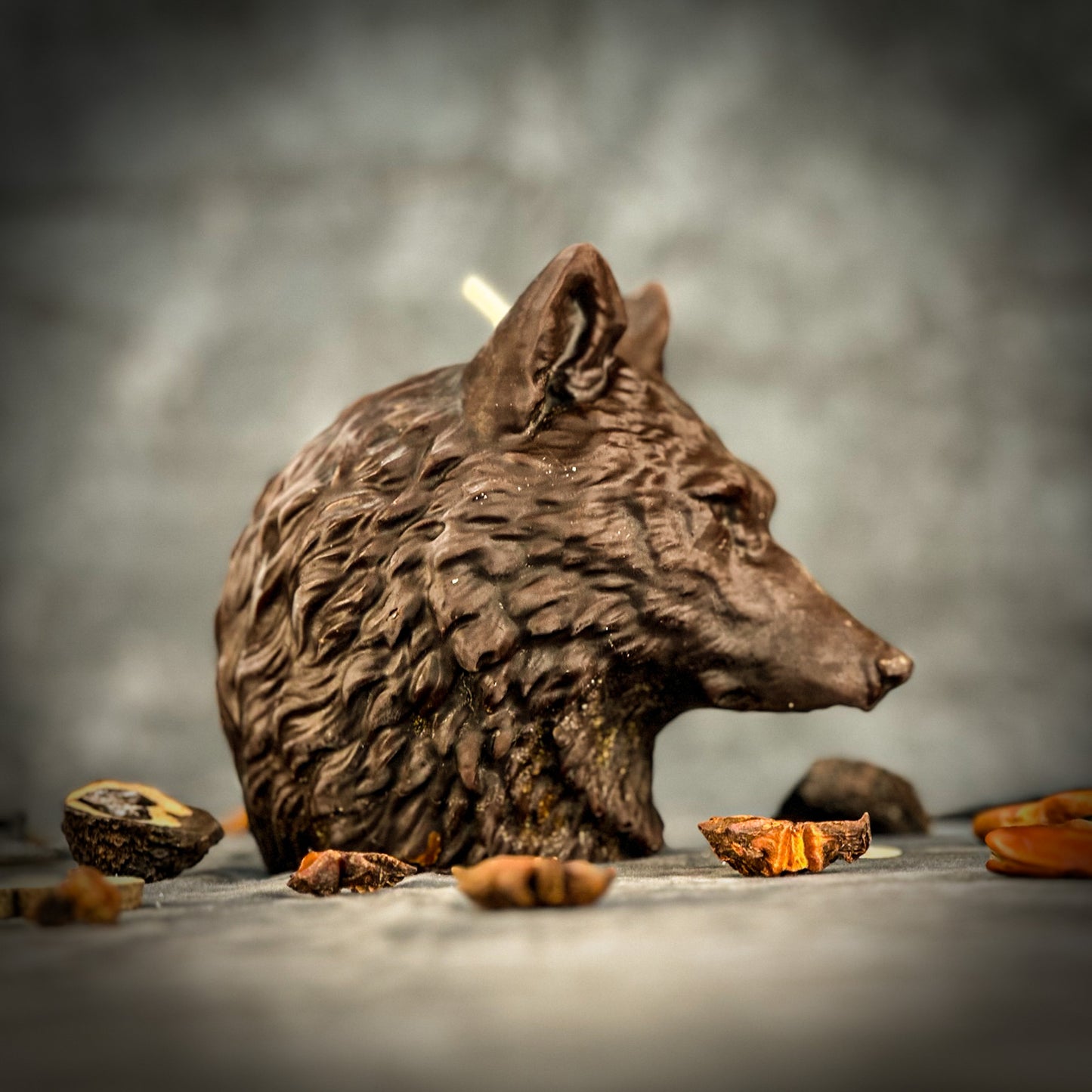 Brown Leader of The Pack Wolf Spell Candle