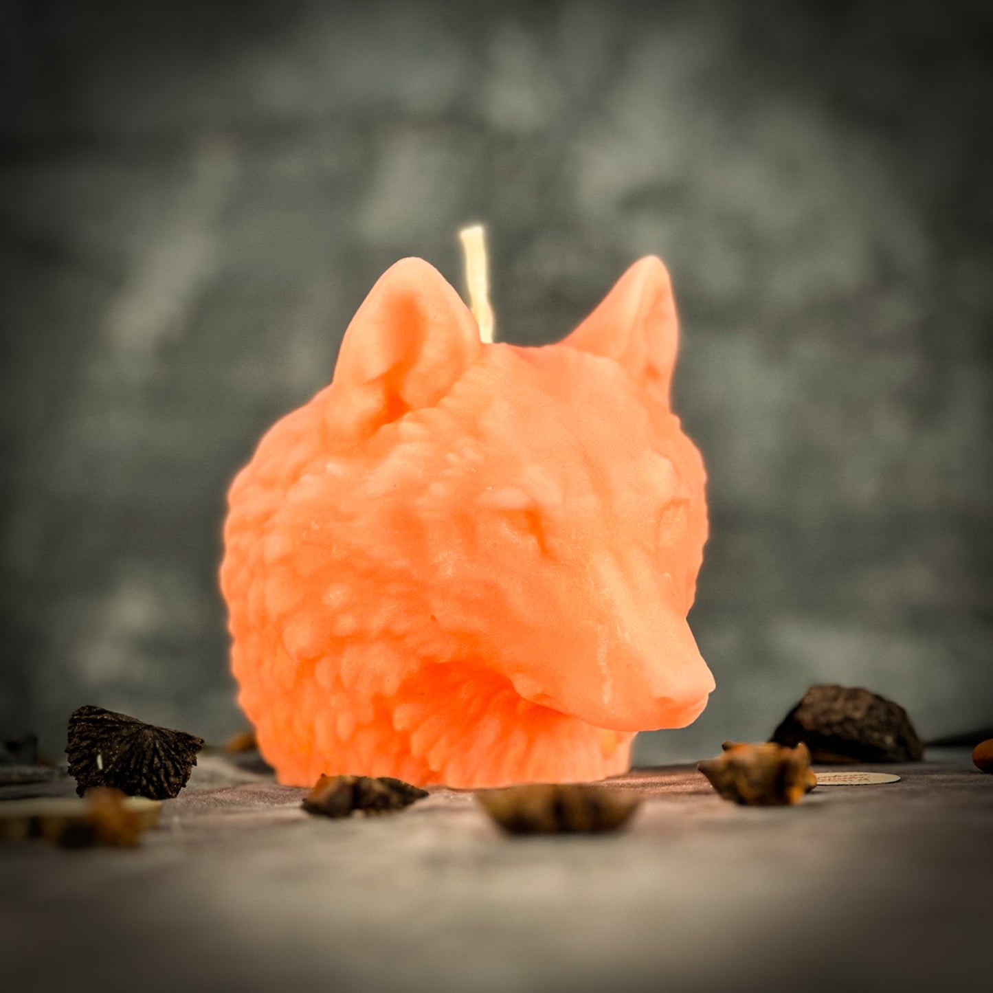 Pink Leader of The Pack Wolf Spell Candle