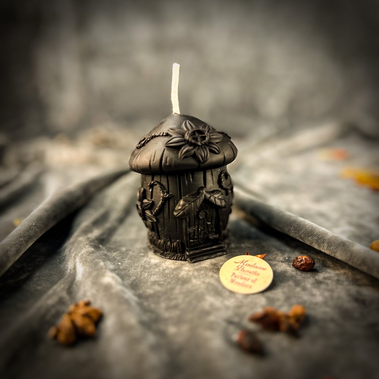 Black Fairy Hut Candle