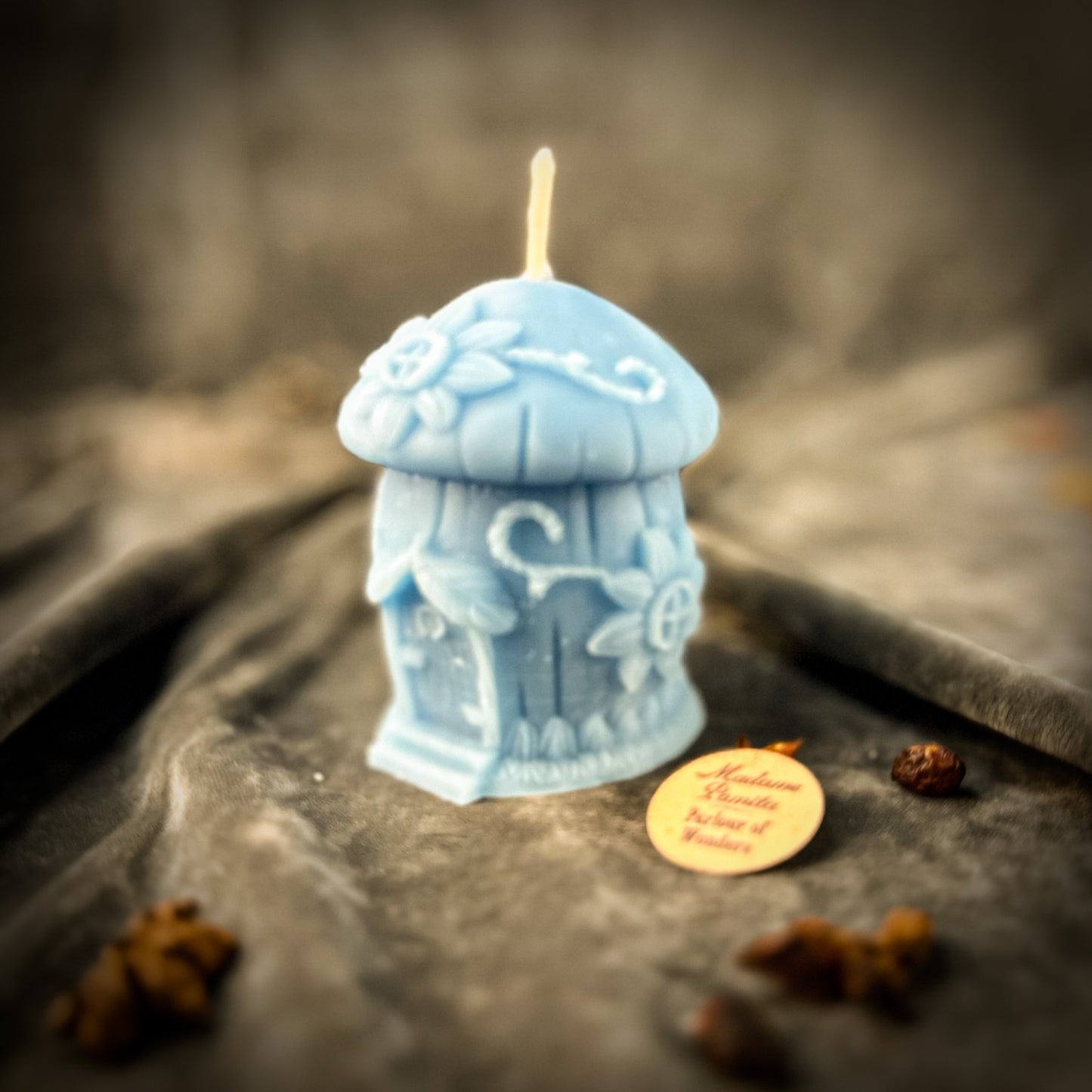 Blue Love Shack Fairy Hut Candle
