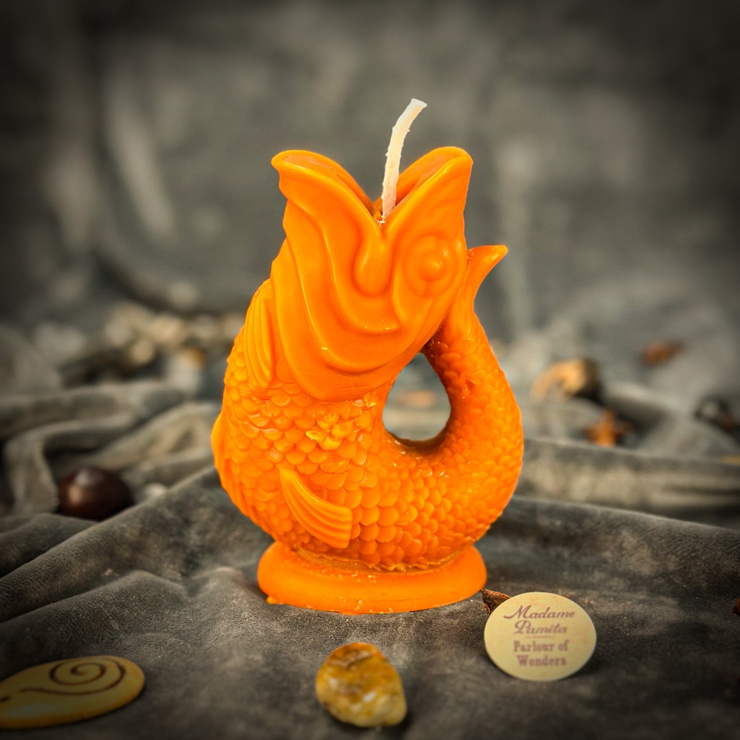 Orange Fish Wishing Candle 