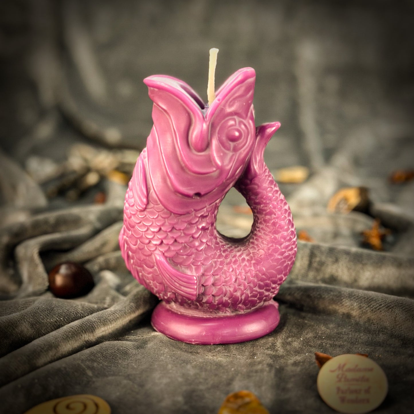 Purple Magic Fish Wishing Candle