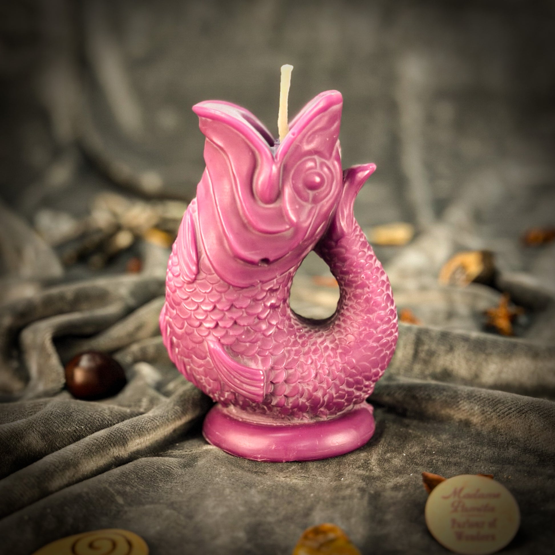 Purple Magic Fish Wishing Candle