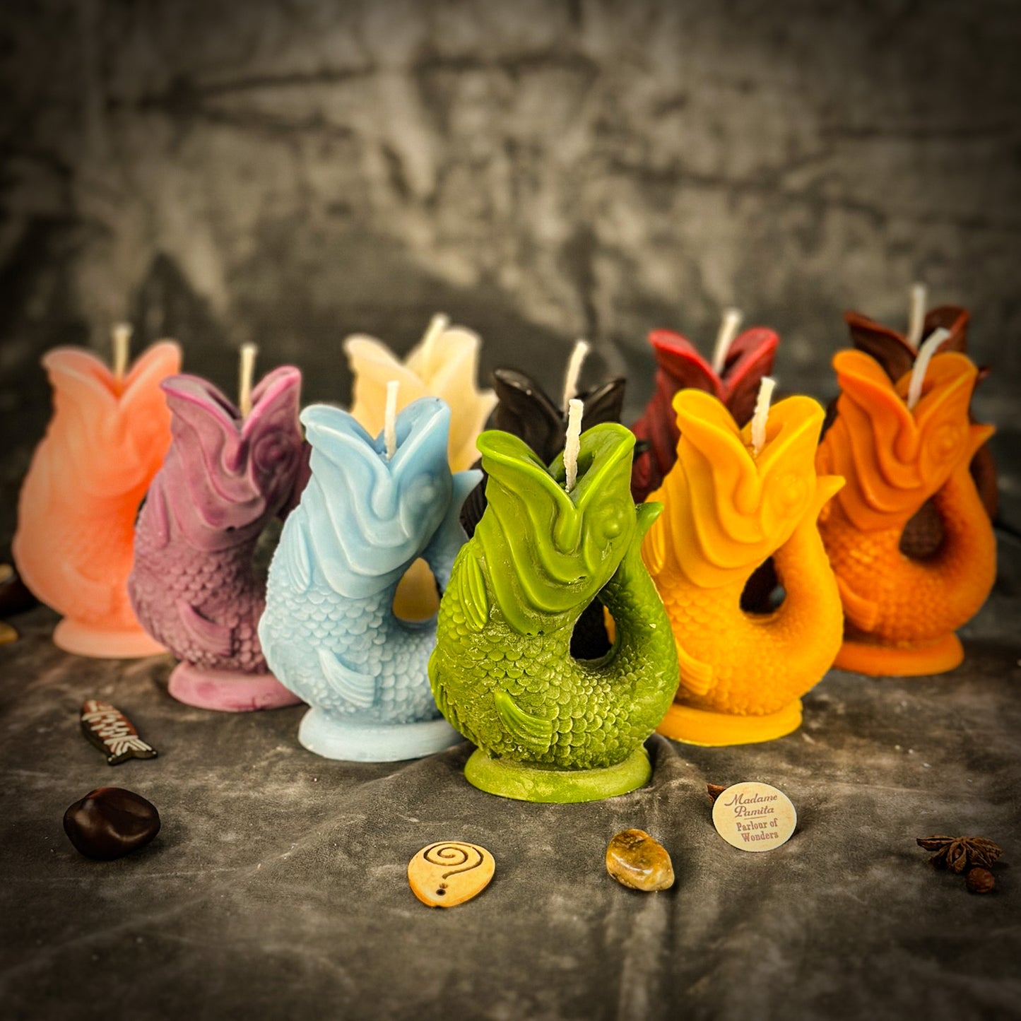 Beeswax Magic Fish Wishing Spell Candle