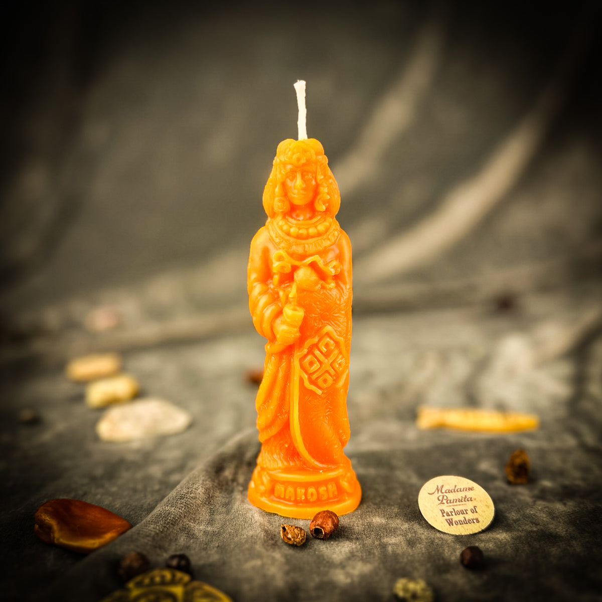 Beeswax Makosh Goddess Spell Candle | Abundance, Fertility & Destiny