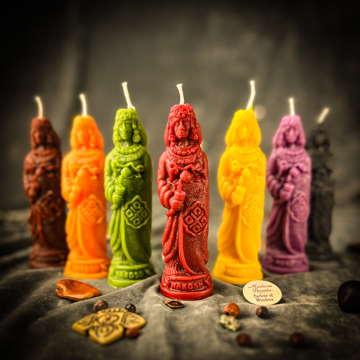 Beeswax Makosh Goddess Spell Candle | Abundance, Fertility & Destiny