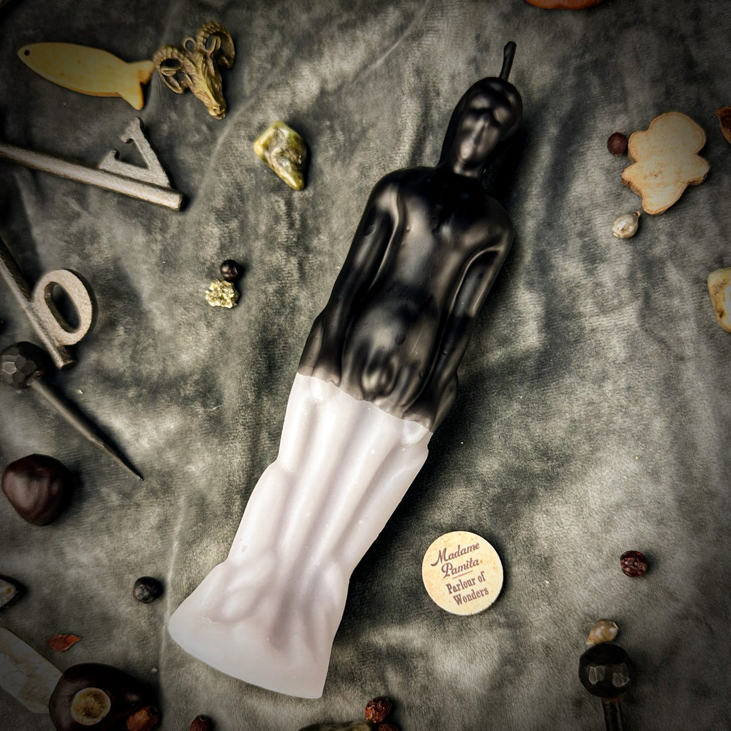 White Reversing Male Candle