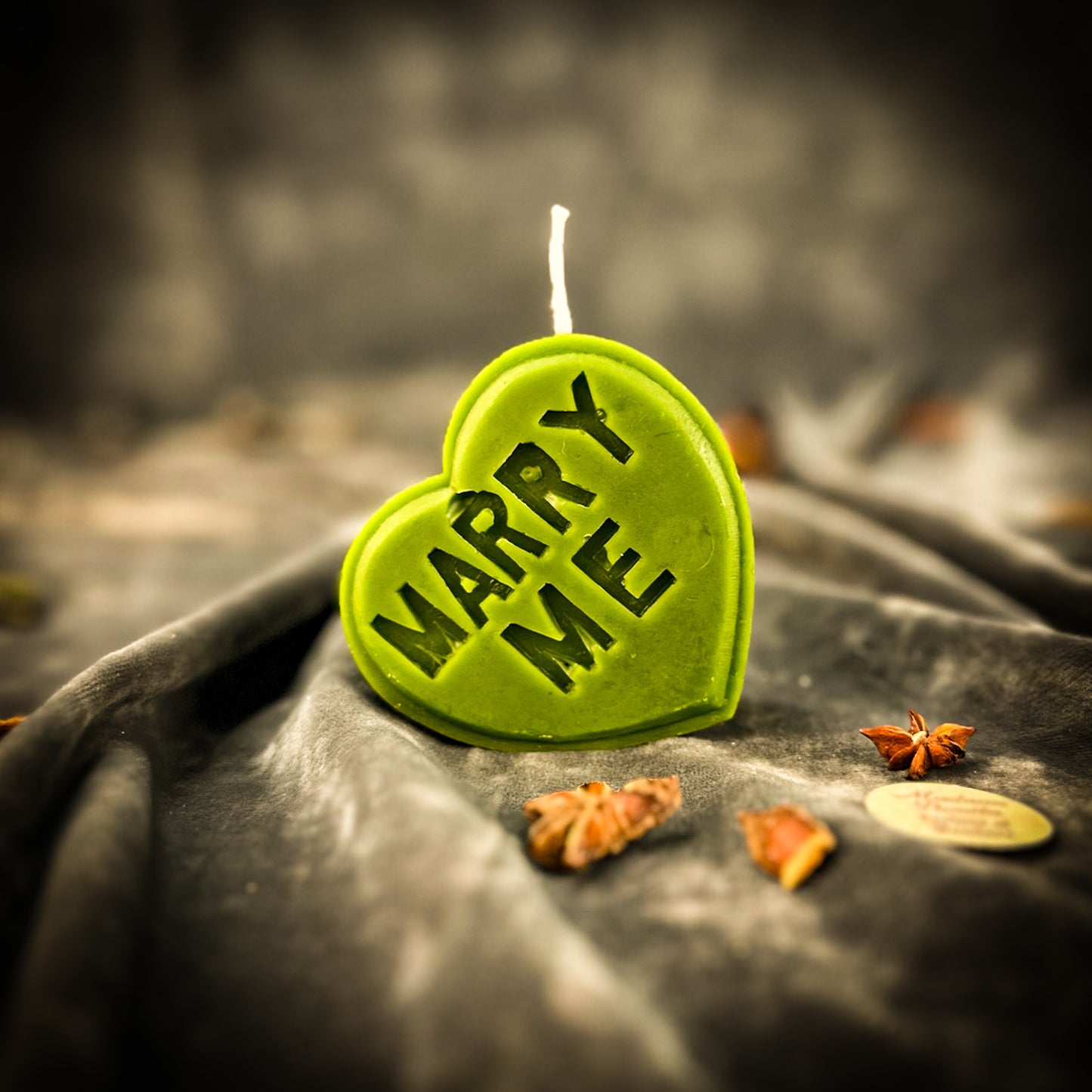 Green Beeswax Marry Me Spell Candle - Commitment, Proposal & Marriage Magic