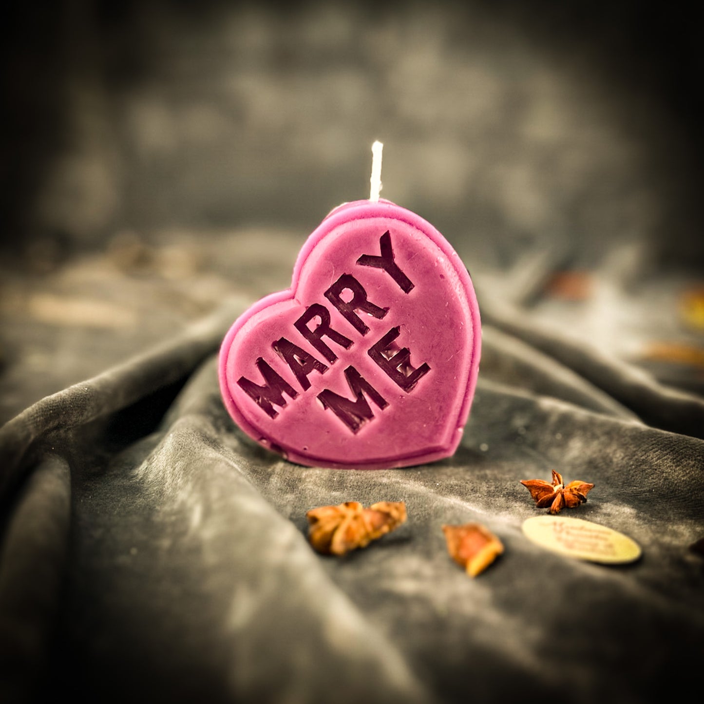 Purple Beeswax Marry Me Spell Candle 