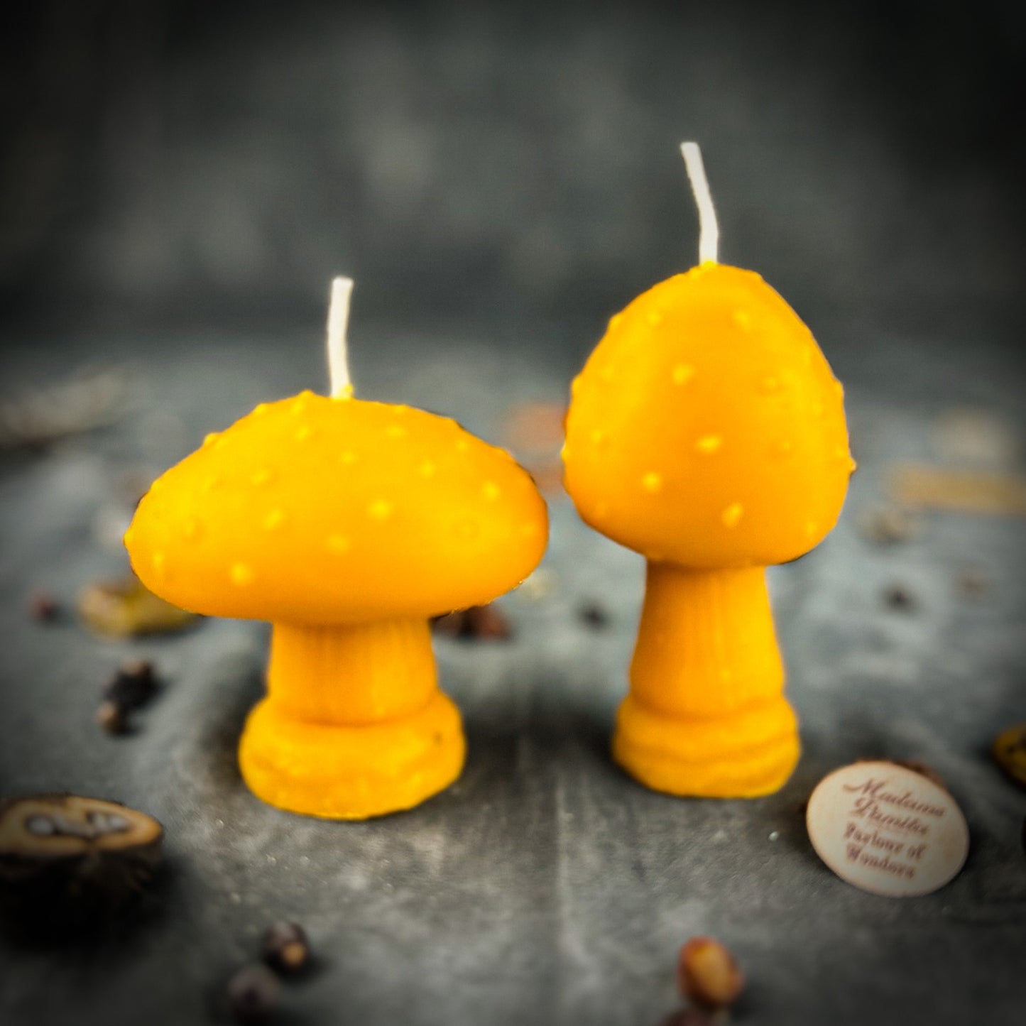 Yellow Mushroom Spell Candle 