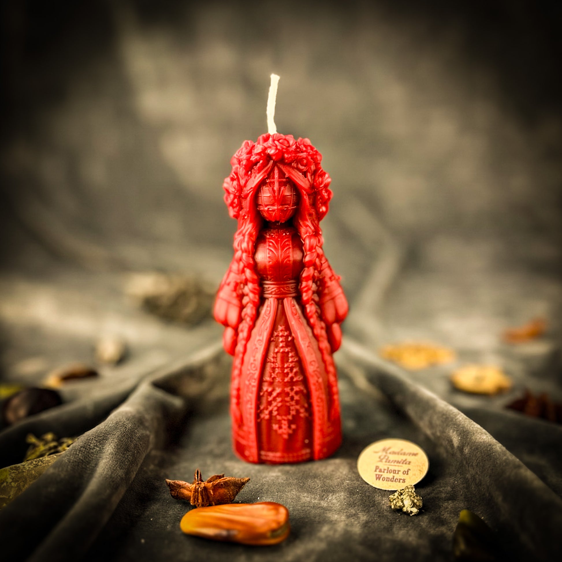 Red Perperuna Goddess of Rain Spell Candle
