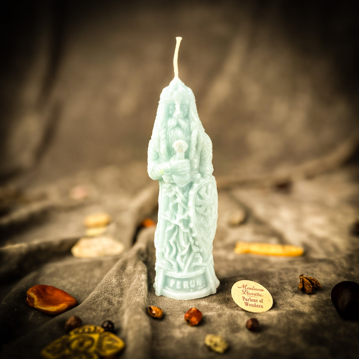 Beeswax Perun God Spell Candle | Justice, Protection & Balance