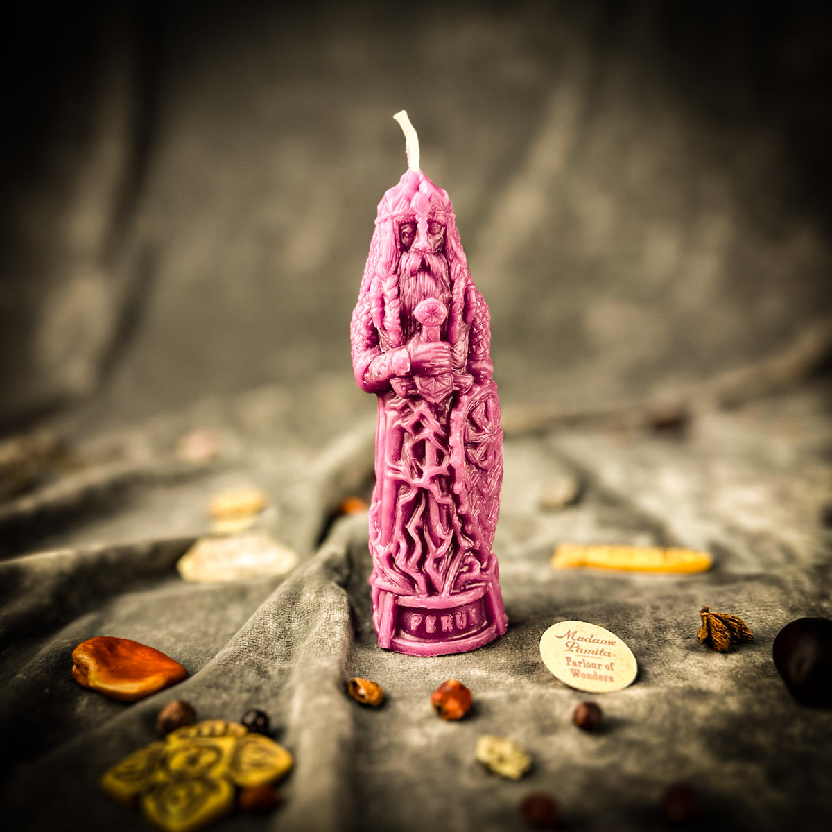 Beeswax Perun God Spell Candle | Justice, Protection & Balance