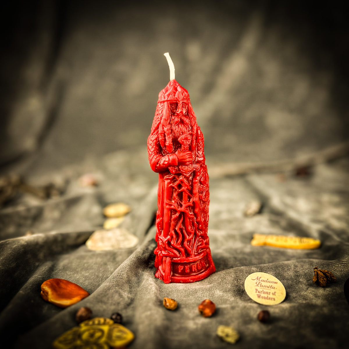Beeswax Perun God Spell Candle | Justice, Protection & Balance
