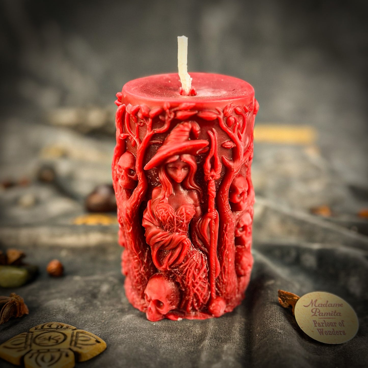 Red Beeswax Pillars of Witchcraft Spell Candle - Power