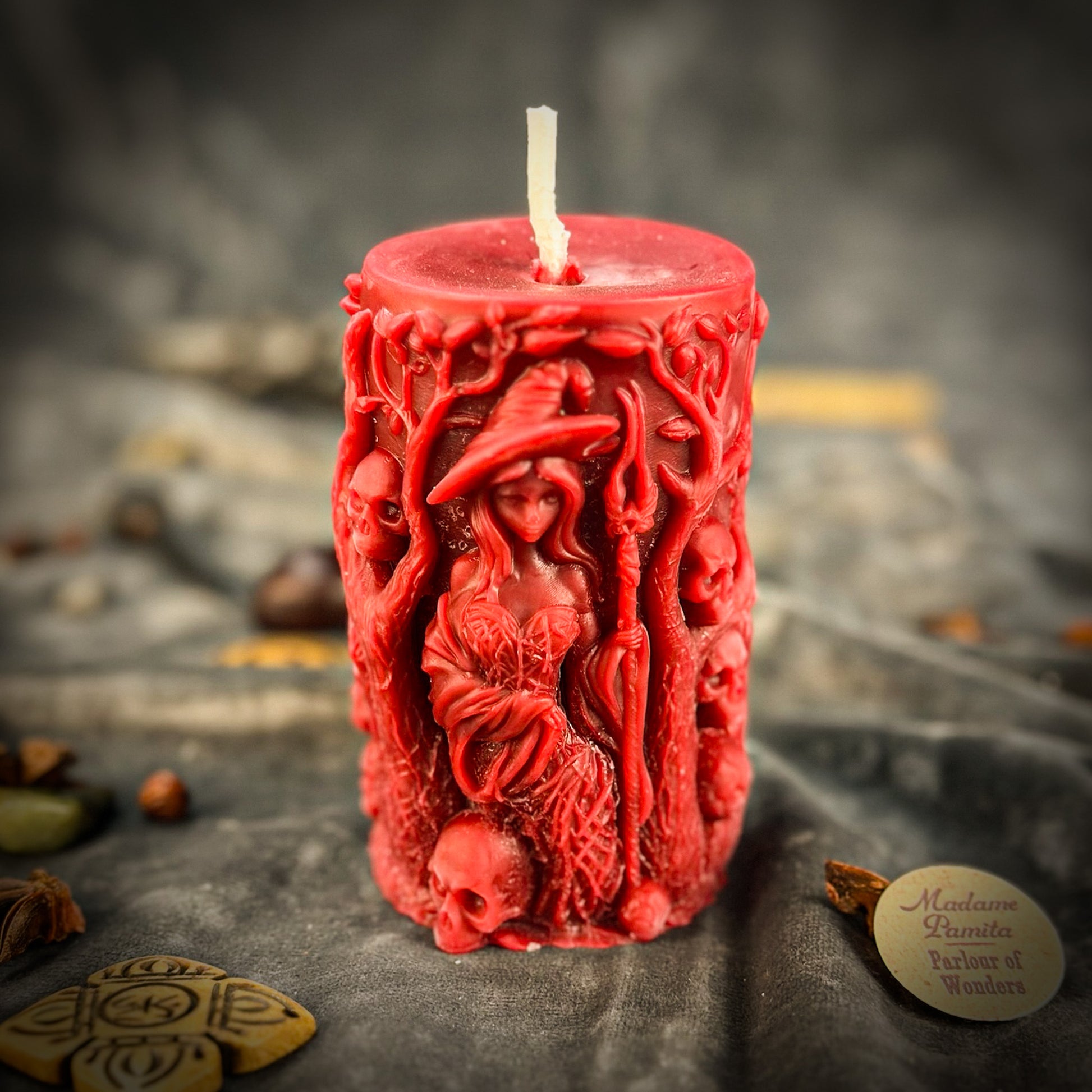 Red Beeswax Pillars of Witchcraft Spell Candle - Power