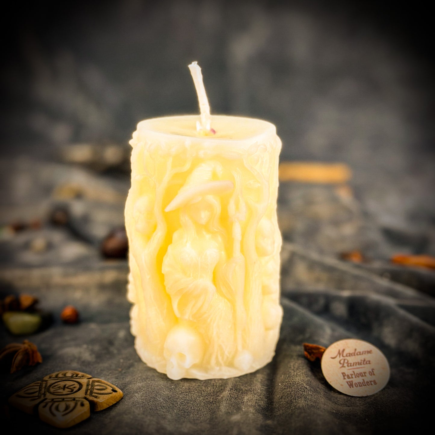 White Beeswax Pillars of Witchcraft Power